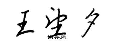 王正良王望夕行书个性签名怎么写