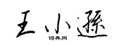 王正良王小逊行书个性签名怎么写