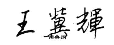 王正良王冀辉行书个性签名怎么写