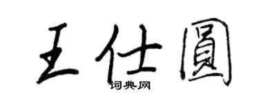 王正良王仕圆行书个性签名怎么写