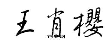 王正良王肖樱行书个性签名怎么写