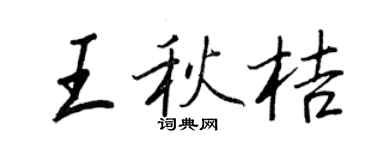 王正良王秋桔行书个性签名怎么写