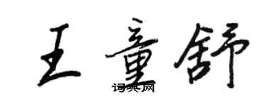 王正良王童舒行书个性签名怎么写