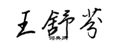 王正良王舒芬行书个性签名怎么写