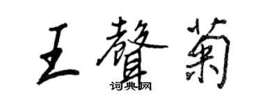 王正良王声菊行书个性签名怎么写