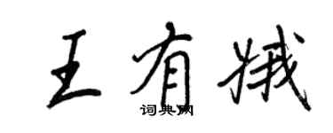 王正良王有娥行书个性签名怎么写