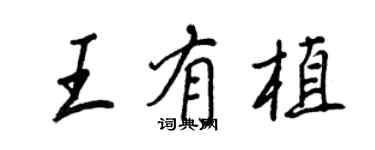 王正良王有植行书个性签名怎么写