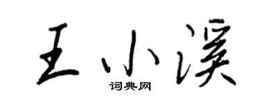 王正良王小溪行书个性签名怎么写