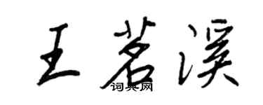 王正良王茗溪行书个性签名怎么写