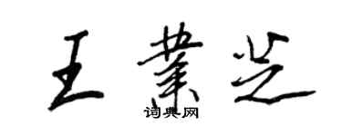 王正良王业芝行书个性签名怎么写