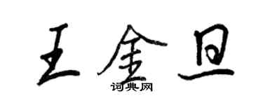 王正良王金旦行书个性签名怎么写