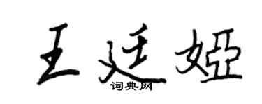 王正良王廷娅行书个性签名怎么写