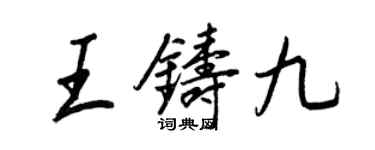 王正良王铸九行书个性签名怎么写