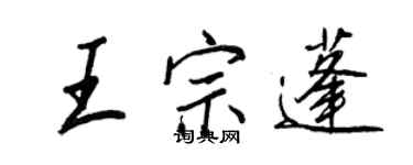 王正良王宗蓬行书个性签名怎么写
