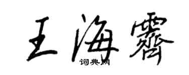 王正良王海霁行书个性签名怎么写