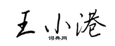 王正良王小港行书个性签名怎么写
