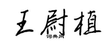 王正良王尉植行书个性签名怎么写