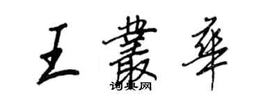 王正良王丛华行书个性签名怎么写