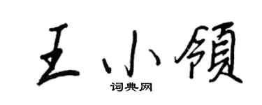 王正良王小领行书个性签名怎么写