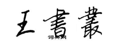 王正良王书丛行书个性签名怎么写