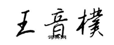 王正良王音朴行书个性签名怎么写