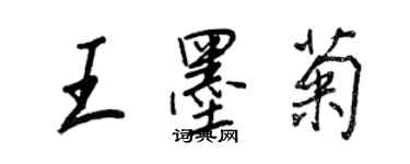 王正良王墨菊行书个性签名怎么写