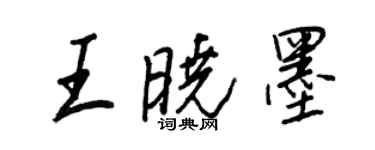 王正良王晓墨行书个性签名怎么写