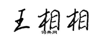 王正良王相相行书个性签名怎么写