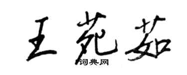 王正良王苑茹行书个性签名怎么写