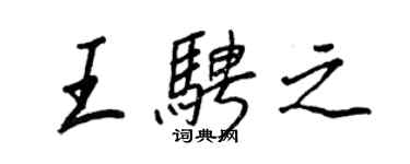 王正良王骋之行书个性签名怎么写