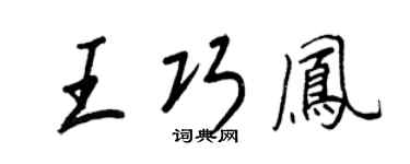 王正良王巧凤行书个性签名怎么写