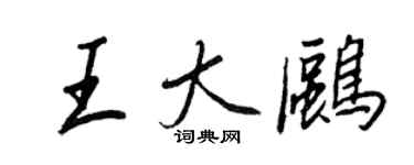 王正良王大鸥行书个性签名怎么写