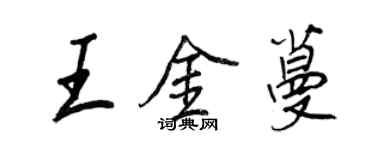 王正良王金蔓行书个性签名怎么写