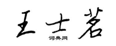 王正良王士茗行书个性签名怎么写