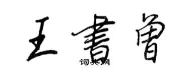 王正良王书曾行书个性签名怎么写
