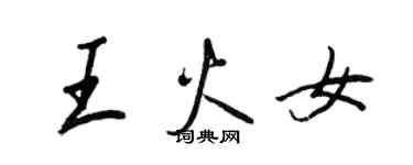 王正良王火女行书个性签名怎么写
