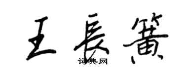 王正良王长簧行书个性签名怎么写