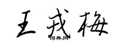 王正良王戎梅行书个性签名怎么写