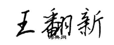 王正良王翻新行书个性签名怎么写