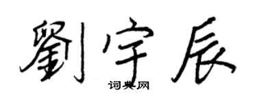 王正良刘宇辰行书个性签名怎么写