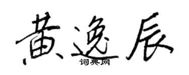 王正良黄逸辰行书个性签名怎么写