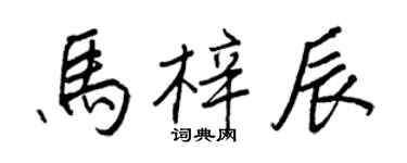 王正良马梓辰行书个性签名怎么写