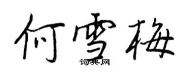王正良何雪梅行书个性签名怎么写