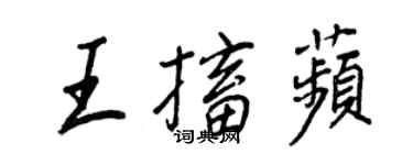 王正良王搐苹行书个性签名怎么写