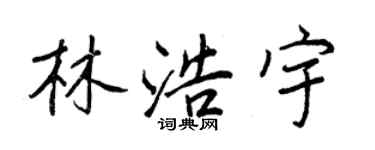 王正良林浩宇行书个性签名怎么写