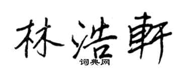 王正良林浩轩行书个性签名怎么写