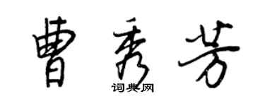 王正良曹秀芳行书个性签名怎么写