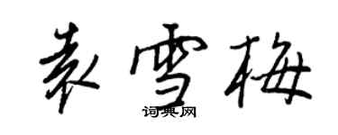 王正良袁雪梅行书个性签名怎么写