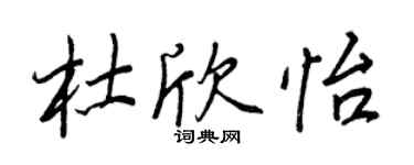 王正良杜欣怡行书个性签名怎么写