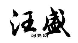 胡问遂汪盛行书个性签名怎么写
